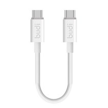 budi 팀팀 핸드폰 고속 충전 케이블 20cm C TO C, 화이트, 1개