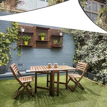 워터판타지월드 썬세이드 삼각 그늘막 천막 5m x 5m x 5m, 흰색, 1개