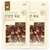 굿데이 건강한 육포 강아지 간식 80g, 오리가슴살말이 황태, 2개