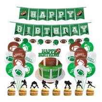 이모쿠비 컨셉 생일파티세트 럭비, 혼합색상, 1세트