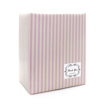 스트라이프핑크 포장지 20p + 땡큐 사각스티커 40p, 혼합색상, 1세트