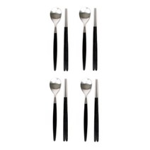 골든벨금속 POM 한식기 4인조 세트, 1세트, 숟가락 4p + 젓가락 4p