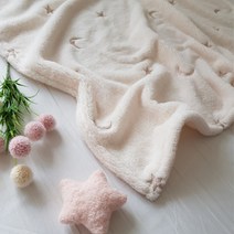 문스토리 별달퐁퐁 극세사 블랭킷 90 x 130 cm, 아이보리