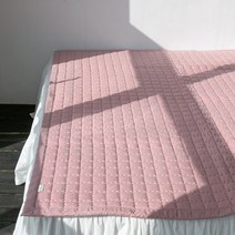 데코지 쨍쨍한 면 침대패드, 핑크