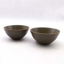 달소금 데일리 모아 도자기 대접, 올리브(무광), 2개