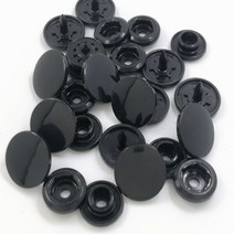 티단추 달기 세트 11mm, 블랙, 20세트
