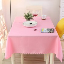 마켓감성 단색 홈파티 테이블보, 타입5 핑크, 180 x 120cm