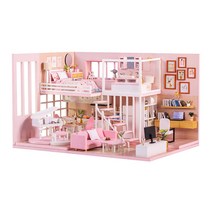 꼬미딜 DIY 미니어처하우스 중형 33 꿈의 소녀 + 제작도구, 혼합색상
