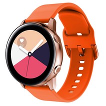 쉴드랩 갤럭시워치3 기어S3 45mm 46mm 호환 실리콘 스트랩 22mm 시계줄 밴드, 오렌지, 1개