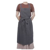 윰스 린넨 작업 앞치마 다크그레이 1개