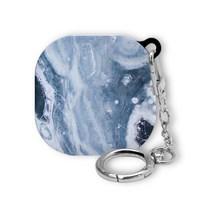 웨이브스튜디오 디자인 갤럭시 버즈 2 / 프로 / 라이브 케이스, 컬러마블 아쿠아마린