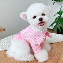 베이비도그 체크넥케이프티 DT047, 핑크