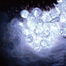 도시정원 LED 크리스탈 비즈 전구 투명 30구 2p세트, 투명 + 화이트