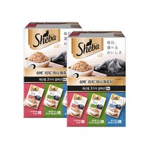 쉬바 고양이 미니 주식 파우치 35g 3종 x 2p 2세트, 해산물, 6개