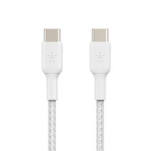 벨킨 부스트업 패브릭 USB C to C타입 고속 충전케이블 1m CAB004bt1M, 화이트, 1개