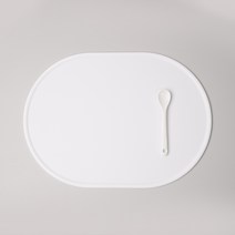 보울보울 볼볼 실리콘 테이블매트, 밀크화이트, 400 x 290 mm