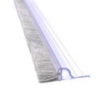 문인테크 문풍지아 외풍차단 강화도어 바람막이 문풍지 투명 PVC + 모헤어 22 x 16 x 2000 mm, 1개