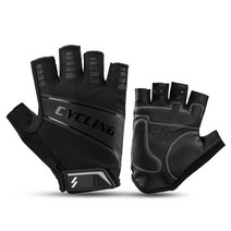 CBR 스포츠 싸이클링 에어홀 반장갑 양손 S189, 블랙