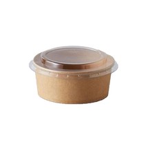 더담다 다회용 크라프트 종이용기 800ml, 1개입, 50개