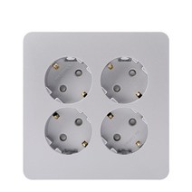 제일전기 4구 매입 콘센트 실버, 1개