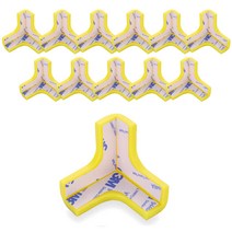 네츄럴파크 PVC 3면 코너 보호대 12p + 초강력 양면테이프, 옐로우(보호대), 1세트