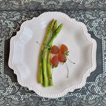 라운드 레이스 실루엣 접시, 혼합색상, 1개