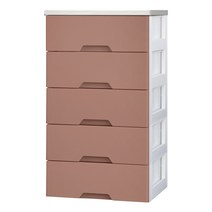 보노하우스 코지 모던 5단 서랍장 우드형상판, 베이지