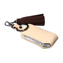 제렌폴 기아 올 뉴 K3 및 동일 스마트키 케이스 ZK06, 테닝베이지(케이스) + 다크브라운(태슬), 1개