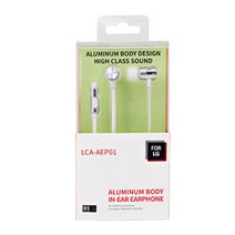포엘지 알루미늄 인이어 이어폰, LCA-AEP01, 화이트