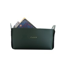 유앤미 다용도 PVC 가죽 수납 바구니, 그린, 1개