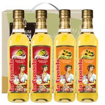 에스파놀라 포도씨유 500ml x 2병   해바라기유 500ml x 2병 선물세트, 1세트