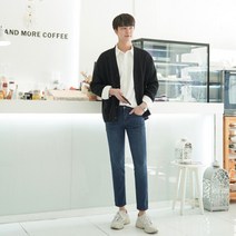 조군샵 남성용 사이드 절개 포인트 데님팬츠 P5489