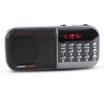 인켈 디지털 휴대용 스피커 라디오, IK-WR10, 블랙