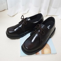 디아 남성용 라온 베이직 스퀘어 유광 키높이 더비 슈즈 7cm