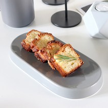 코지테이블 마일드 굽접시 타원형, 그레이, 1개