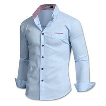 제이붐 남성용 체크행거칩 면스판 긴팔 셔츠 ST11