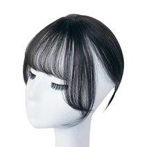 에이플랫 여성용 인모 정수리 앞머리 일체형 가발 90% A타입, 1개, 블랙