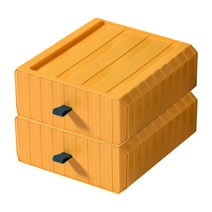 다다 뷰티 데스크 책상 정리함, yellow, 2개