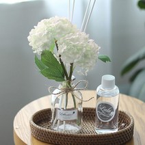 벚꽃수국 플라워 디퓨저 병 + 용액 100ml + 화이트수국 + 스틱 4p + 선물박스 세트, 8. 자도르