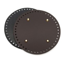 소꼬발 인조가죽 가방 바닥 원형 15cm, 브라운