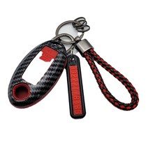 그린텍 카본 키케이스 인피니티 스마트키 5버튼, 레드+체크레드, 인피니티 5버튼타입