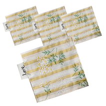 스프링 플라워 코스터 컵받침 4p, 옐로우