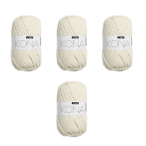 리네아 코나 뜨개실 4p, 301 백아이보리, 68m