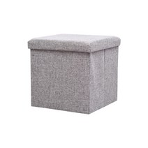 리빙공감 접이식 스툴 수납의자 정사각형 30 x 30 x 30 cm, 그레이