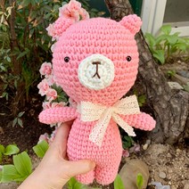 아이한코 DIY 꼬미코튼Big 코바늘 손뜨개인형, 1세트, 052 핑크