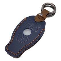 그린텍 벤츠 핸드메이드 아도방 가죽 키케이스 키홀더 W212 W213 GLC GLS GLA CLA, A타입-네이비