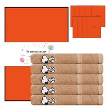 송월타월 스누피 베이직 세면타월 145g 30수 면사 10p + 케이스 10p + 돌잔치 띠지 첫돌A 500 x 70 mm 10p 세트, 갈색(세면타월), 1세트