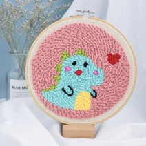 생활의지혜 펀치니들 프랑스 자수 만들기 + 고급형 바늘 세트, 1세트, 12 하트다이노