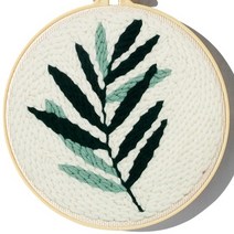 생활의지혜 펀치니들 프랑스 자수 만들기 재료 세트, 1세트, 42 잎줄기