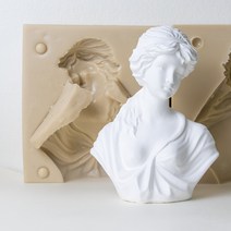 앵글띵 빅 프랑스 여인 석고상 양면입체형 17cm